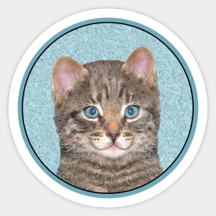 Gray Tabby Cat Sticker